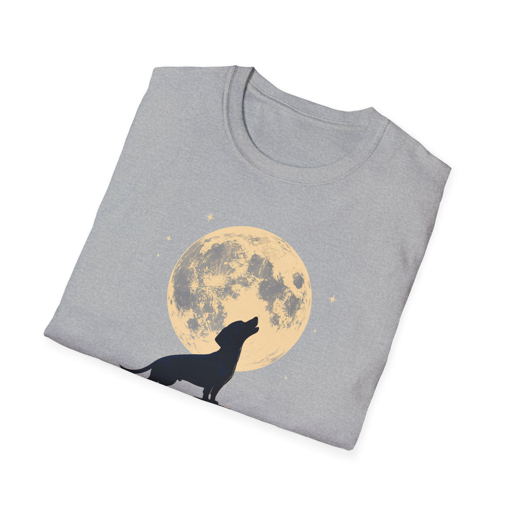 Howling Moon T-Shirt — Silhouette Wolf & Full Moon Night Sky Tee