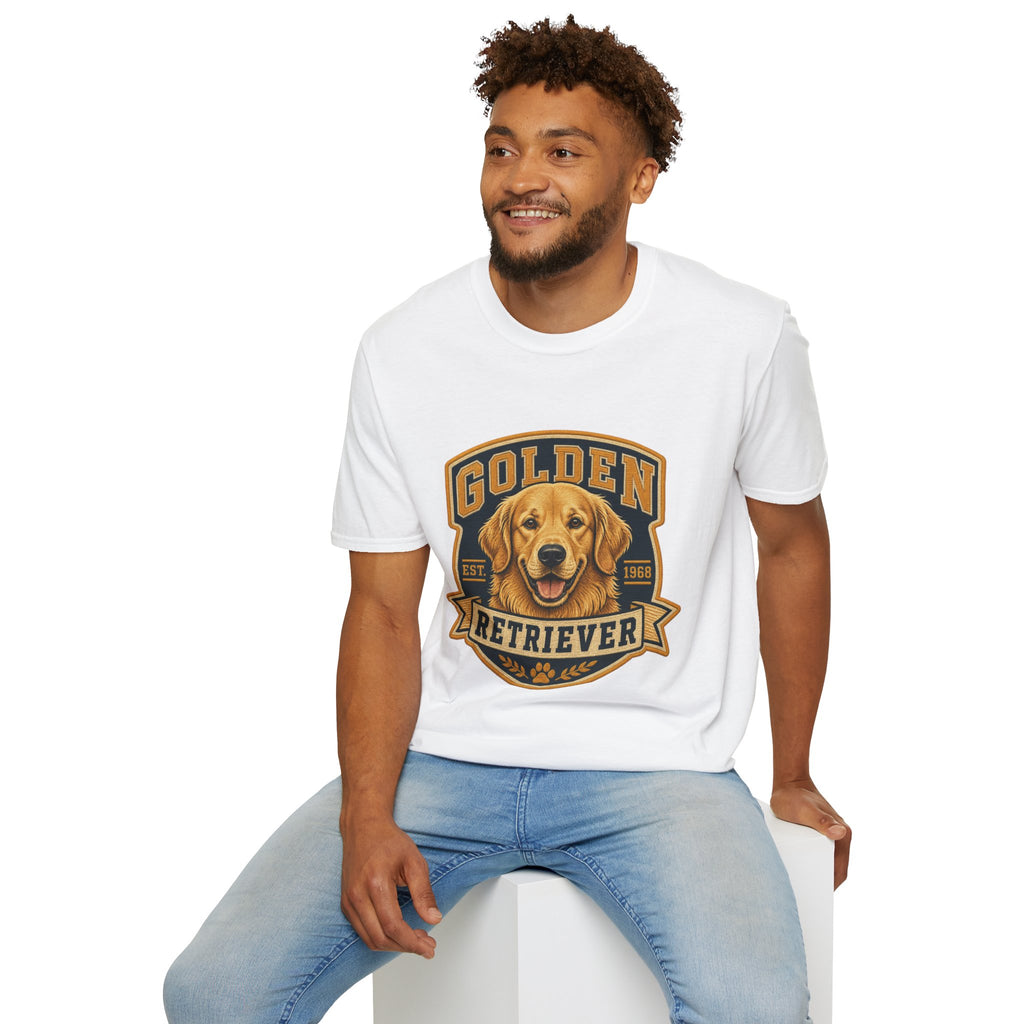 Golden Retriever T-Shirt — Vintage Dog Portrait Tee