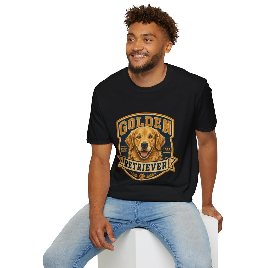 Golden Retriever T-Shirt — Vintage Dog Portrait Tee
