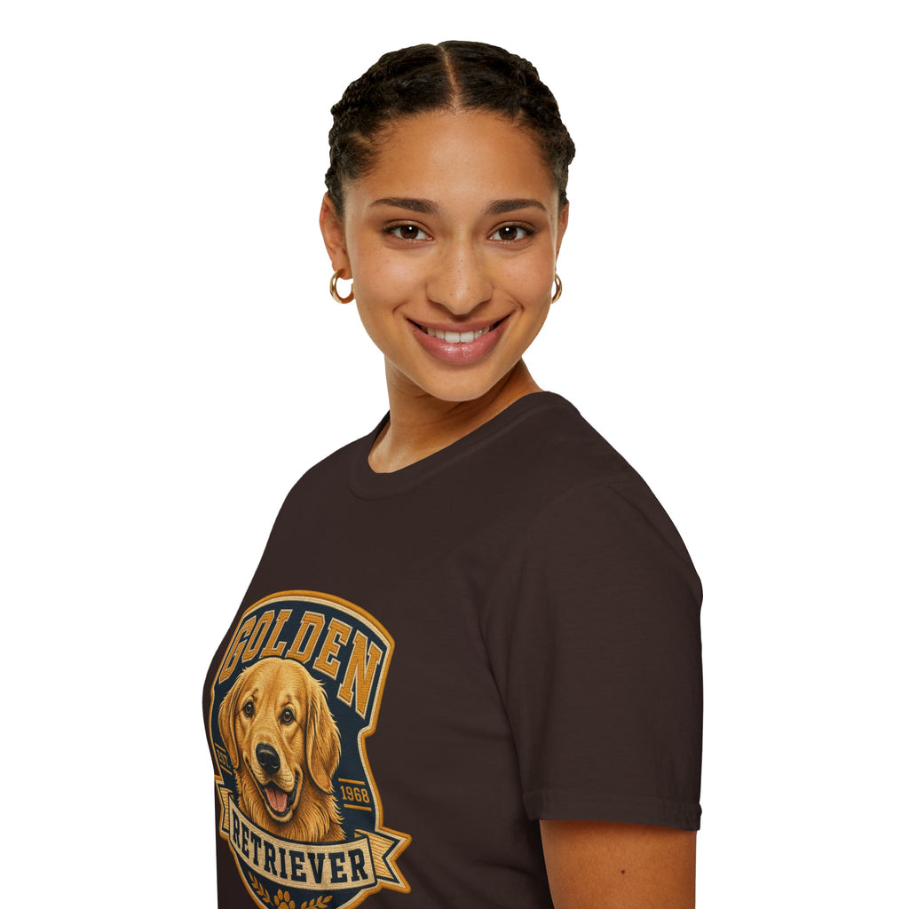 Golden Retriever T-Shirt — Vintage Dog Portrait Tee