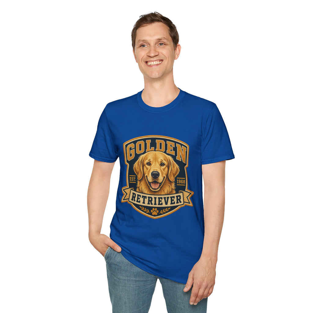 Golden Retriever T-Shirt — Vintage Dog Portrait Tee