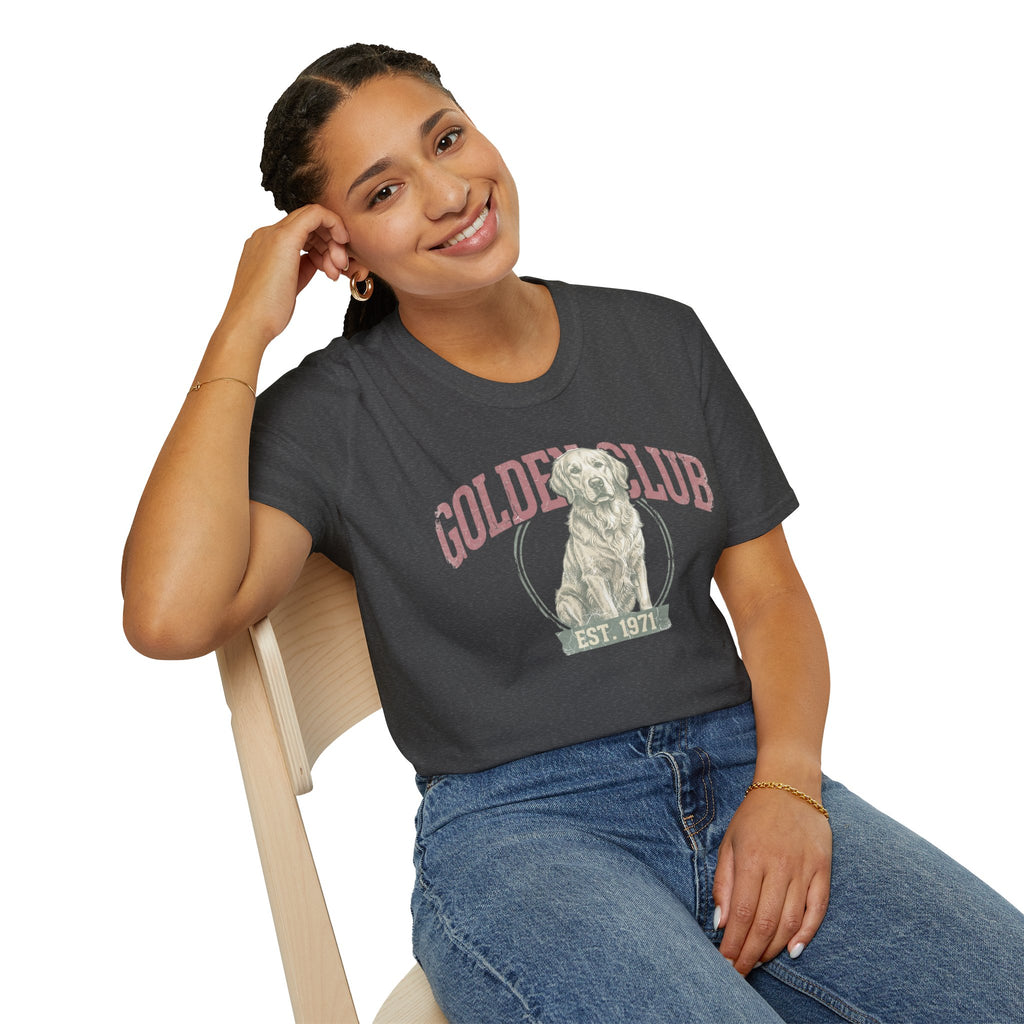 Golden Club T‑Shirt — Vintage Labrador Graphic Tee (Est. 1971)