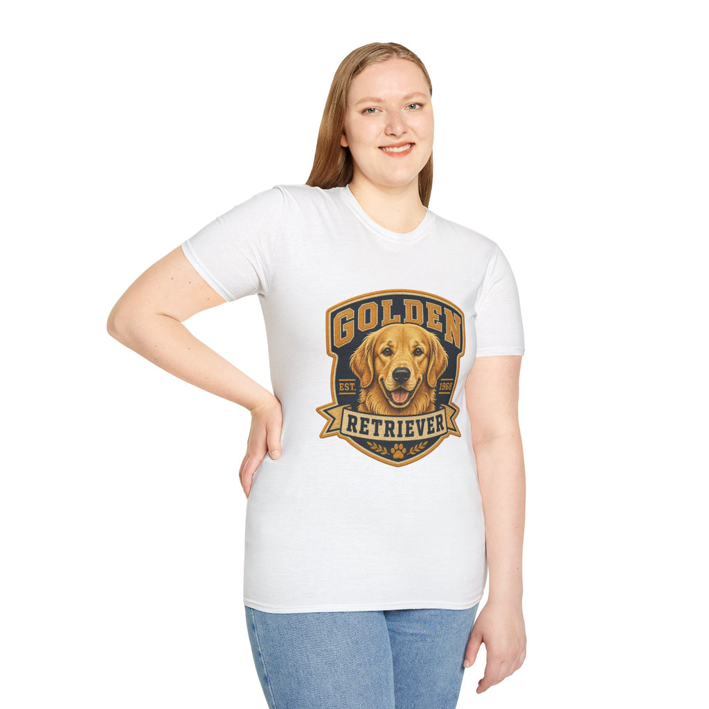 Golden Retriever T-Shirt — Vintage Dog Portrait Tee