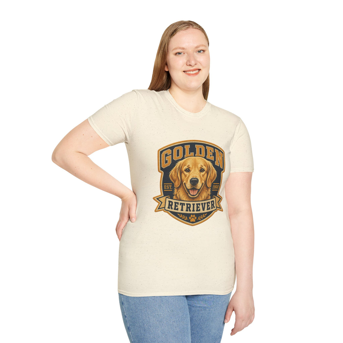 Golden Retriever T-Shirt — Vintage Dog Portrait Tee