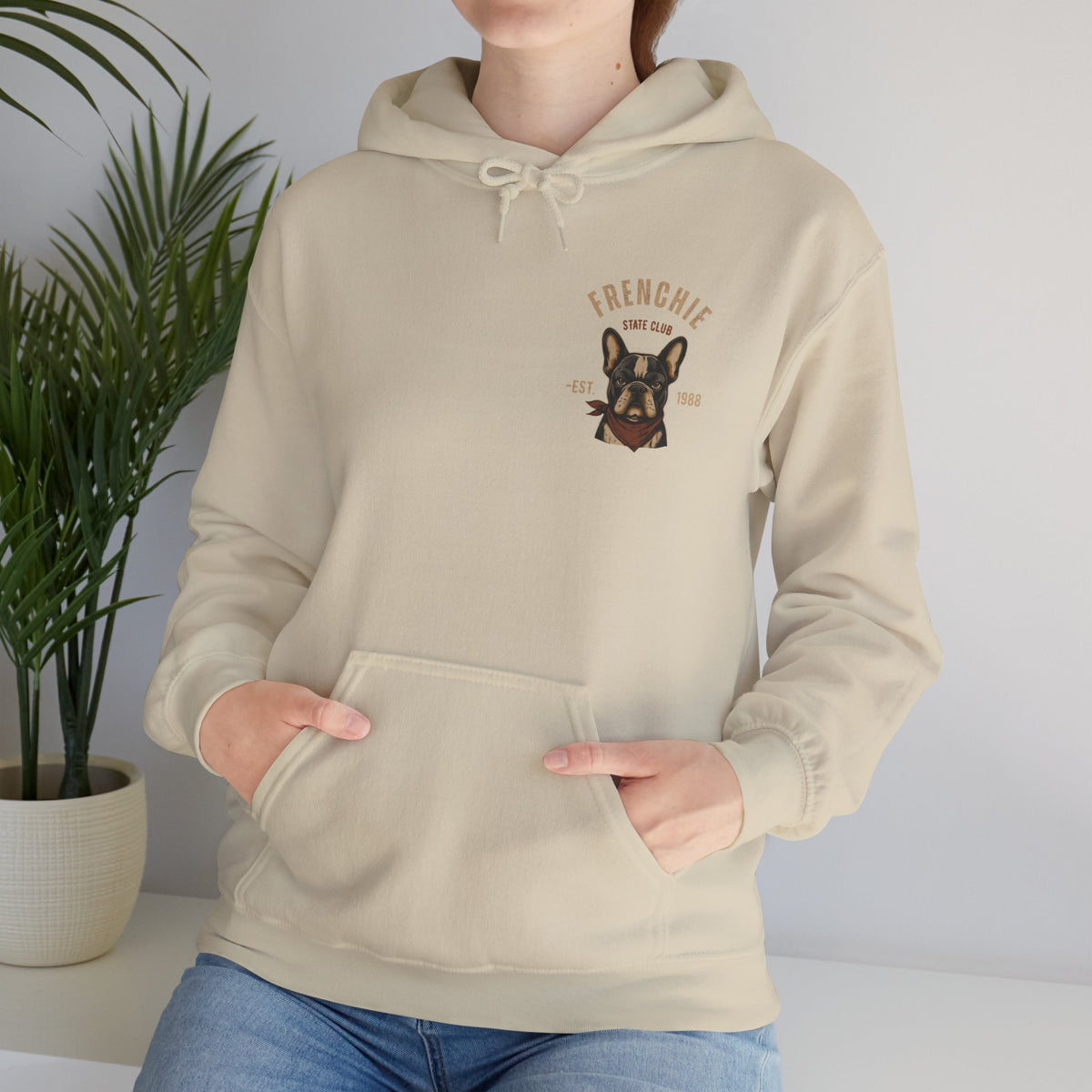 Frenchie Dog Hoodie – "Frenchie Off Duty" Comfort Pullover
