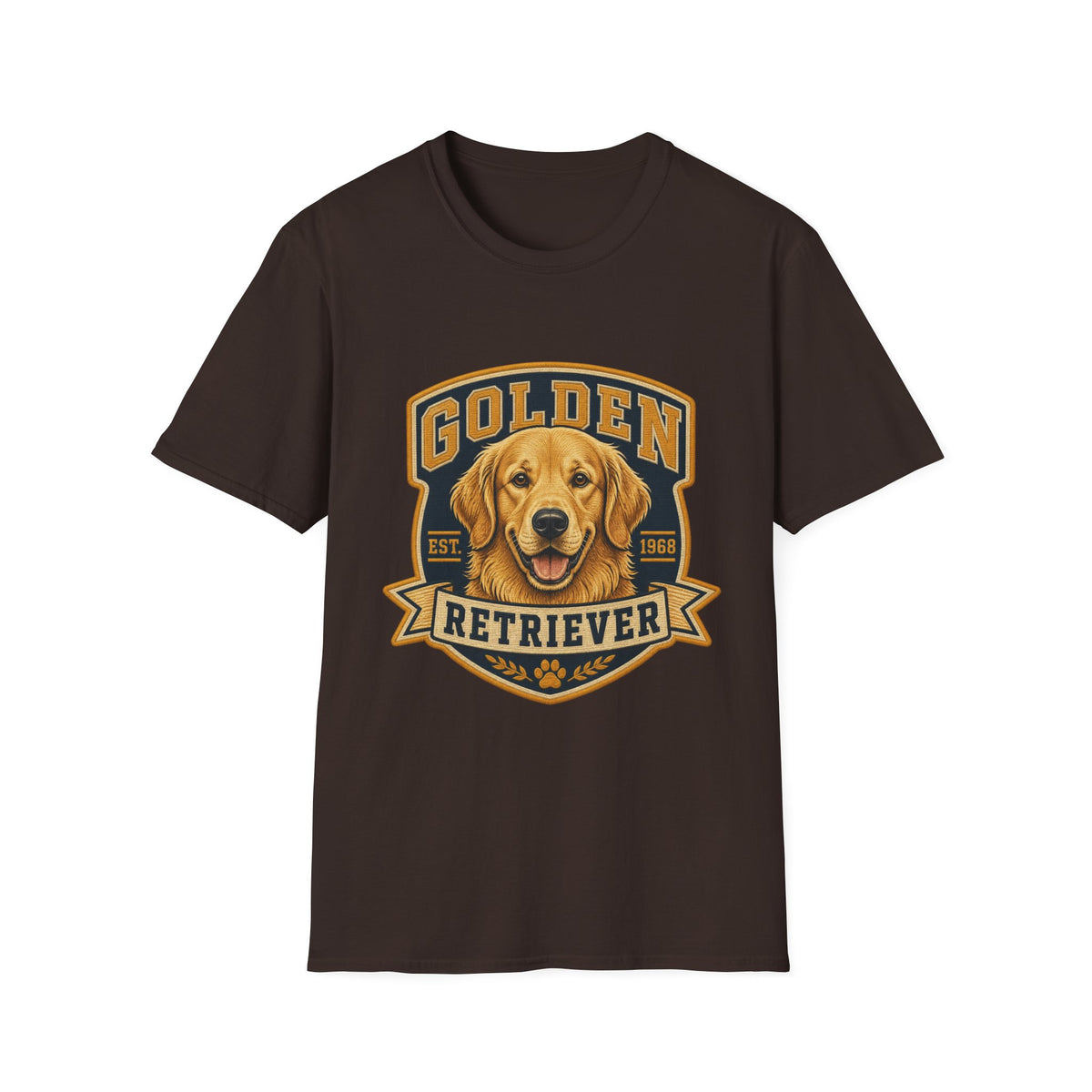 Golden Retriever T-Shirt — Vintage Dog Portrait Tee
