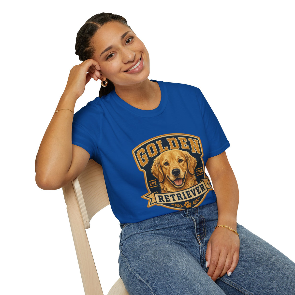 Golden Retriever T-Shirt — Vintage Dog Portrait Tee