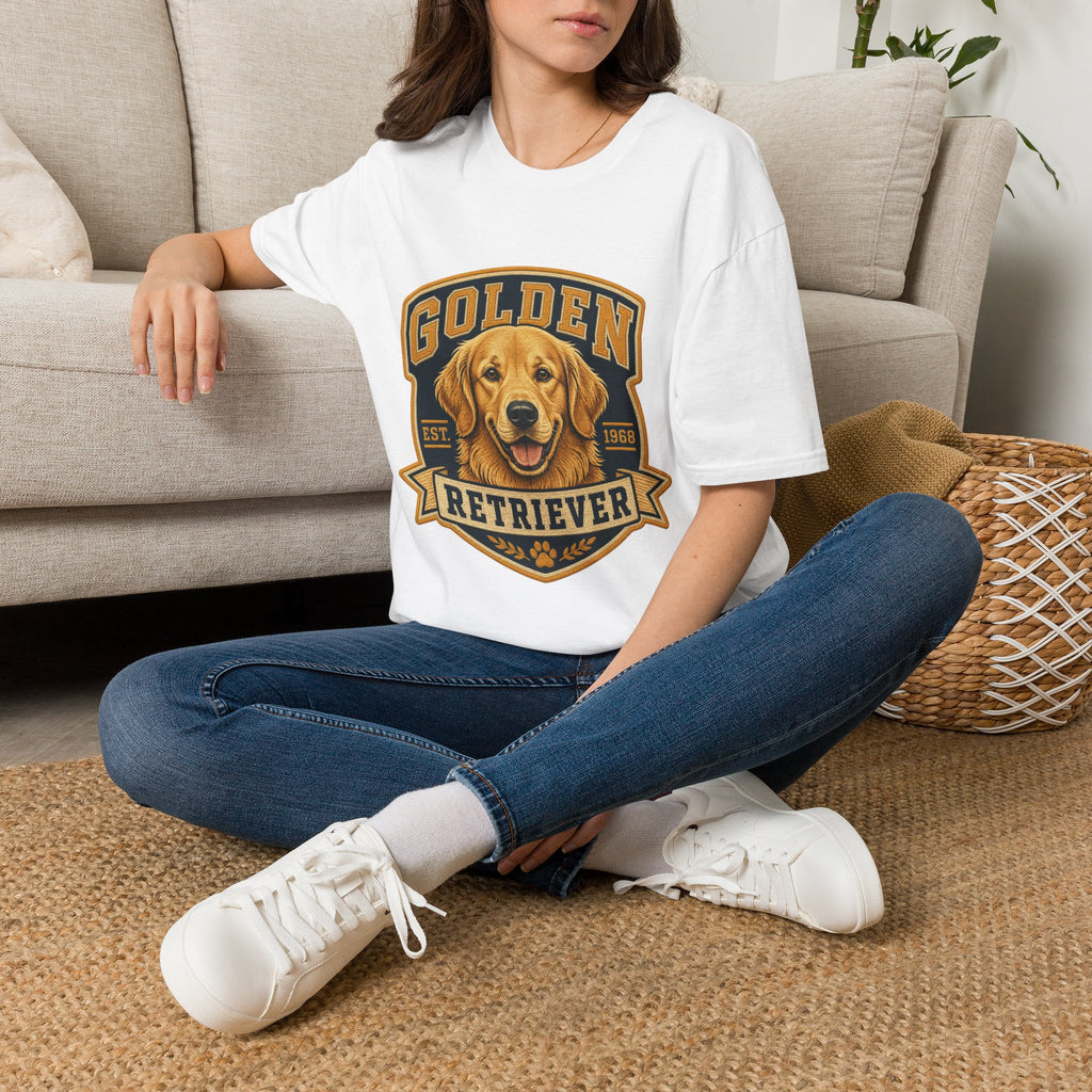 Golden Retriever T-Shirt — Vintage Dog Portrait Tee
