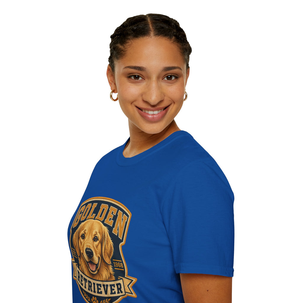 Golden Retriever T-Shirt — Vintage Dog Portrait Tee