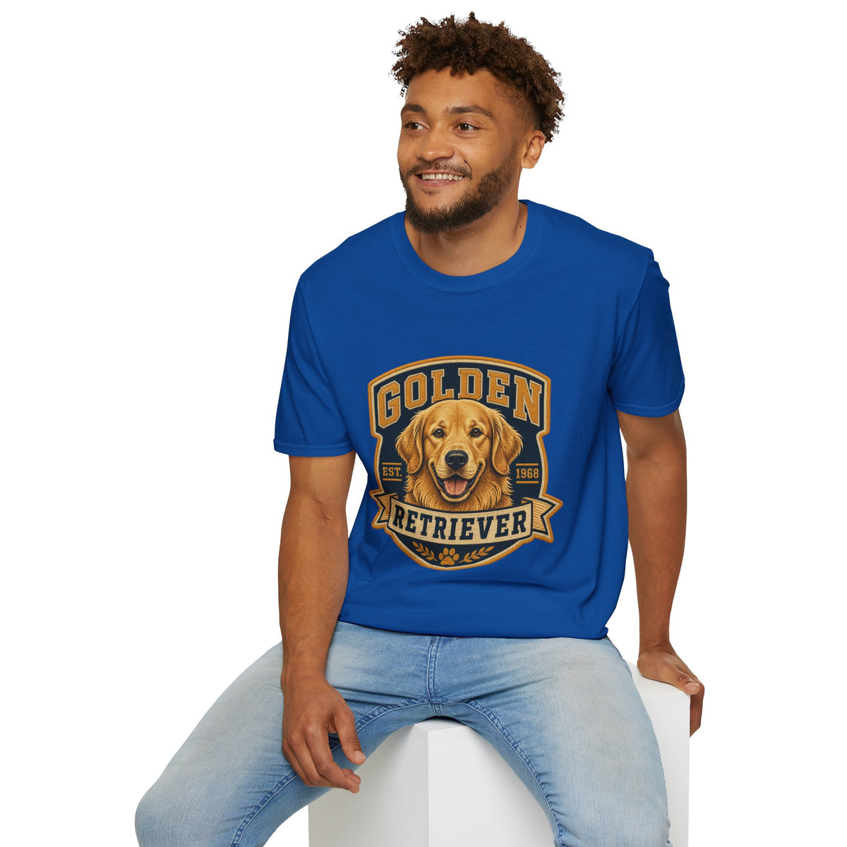 Golden Retriever T-Shirt — Vintage Dog Portrait Tee