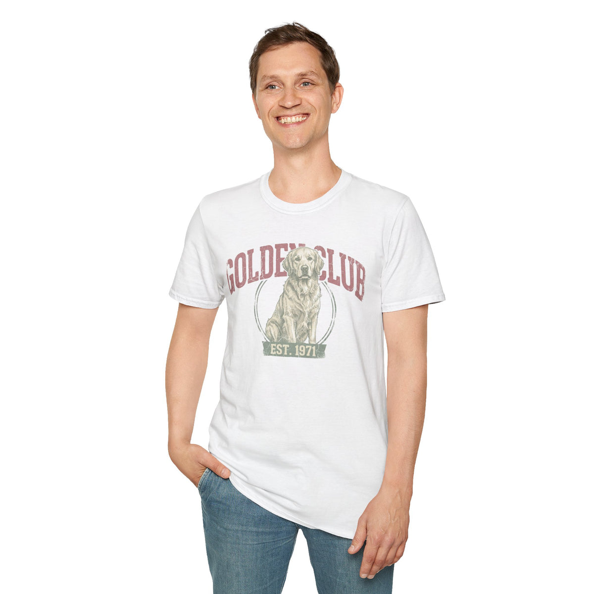 Golden Club T‑Shirt — Vintage Labrador Graphic Tee (Est. 1971)