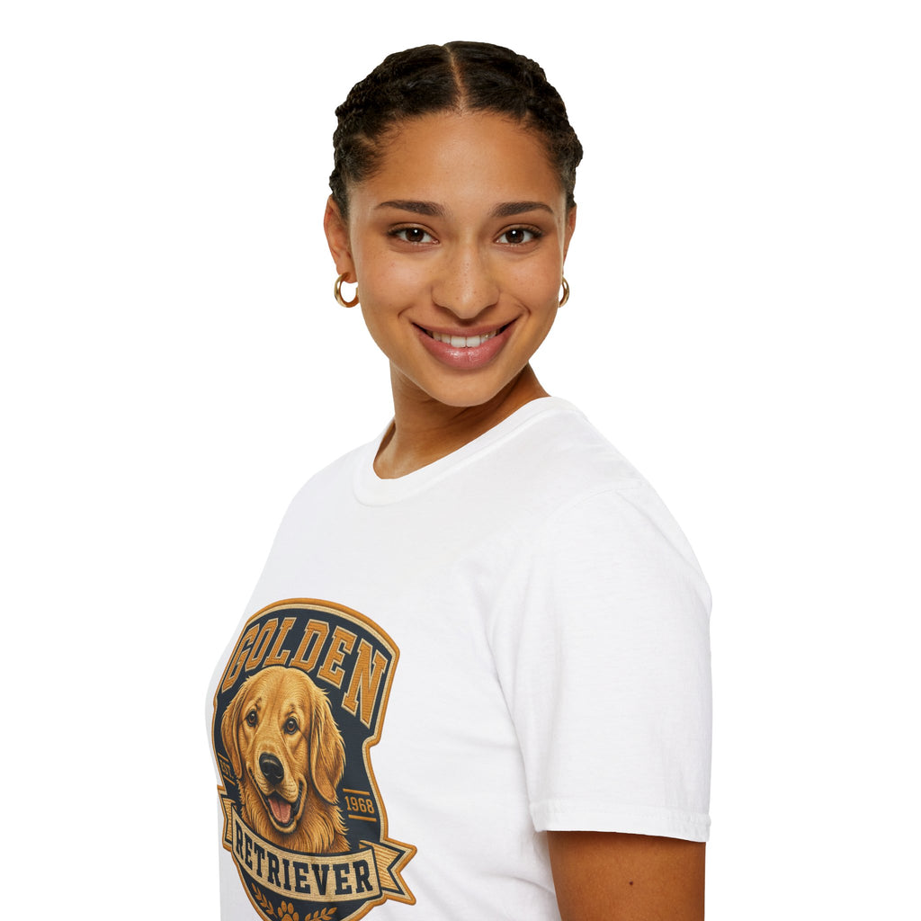 Golden Retriever T-Shirt — Vintage Dog Portrait Tee