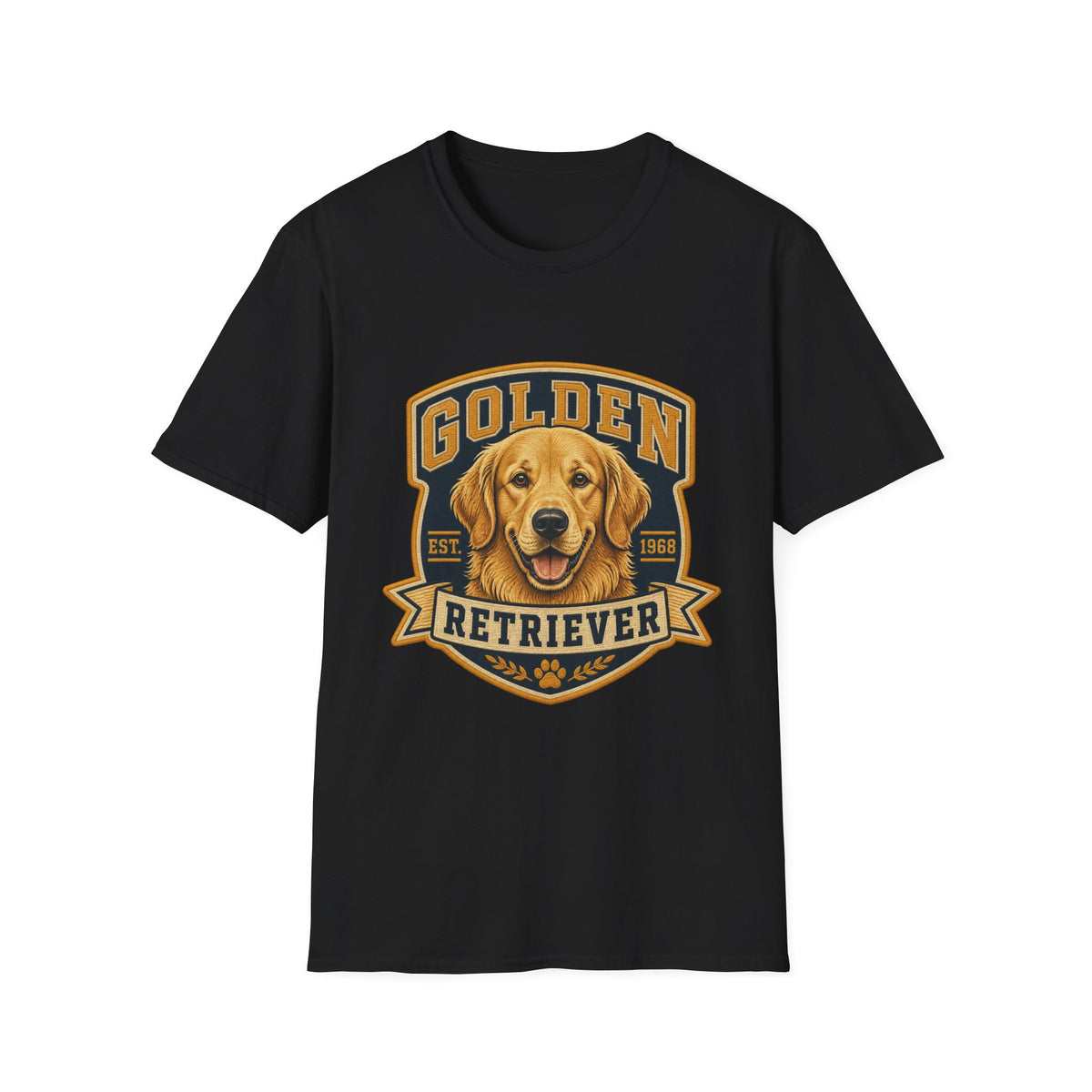 Golden Retriever T-Shirt — Vintage Dog Portrait Tee