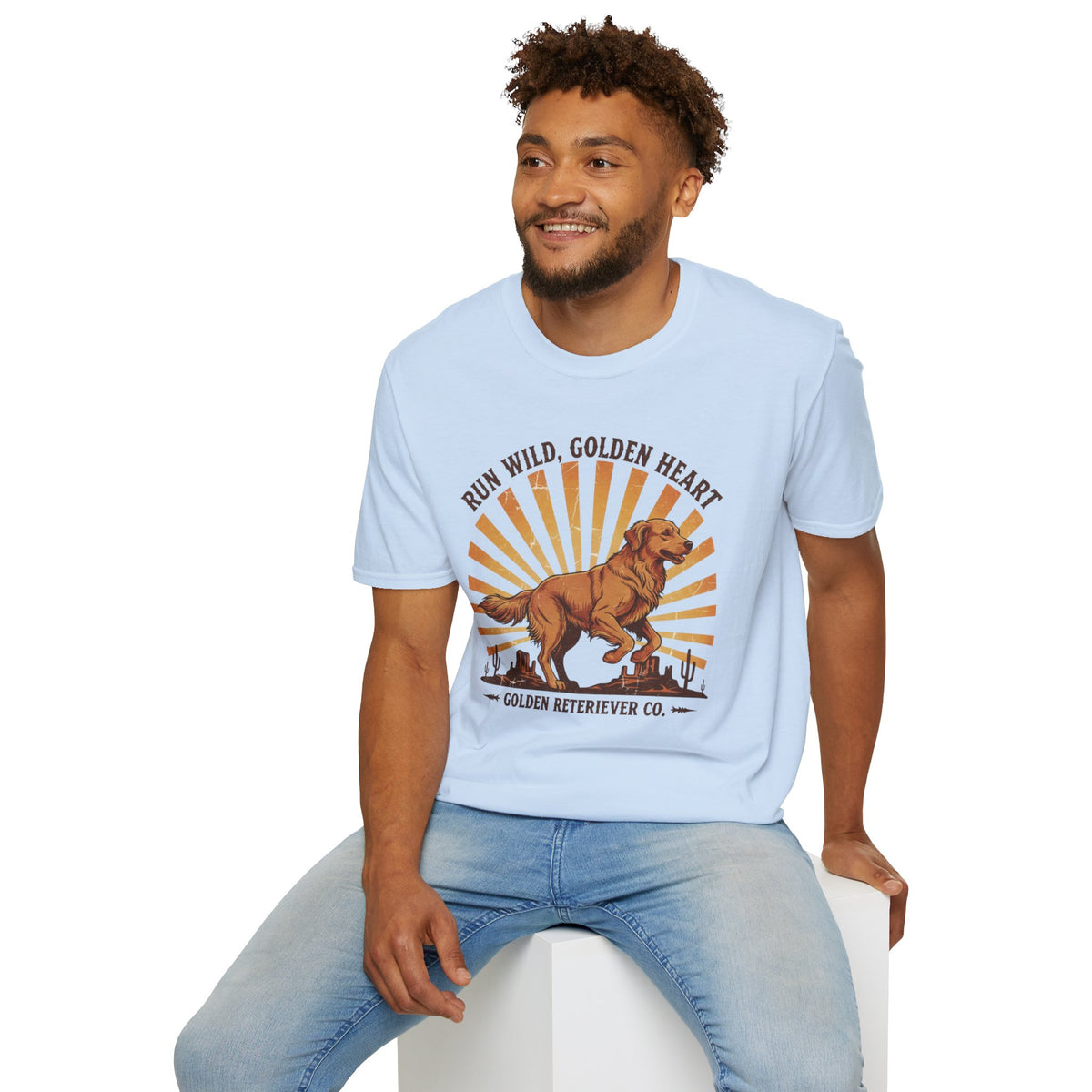 Run Wild Golden Heart T-Shirt — Golden Retriever Graphic Tee