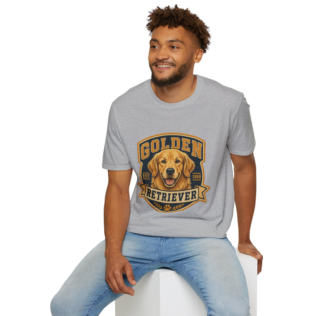 Golden Retriever T-Shirt — Vintage Dog Portrait Tee