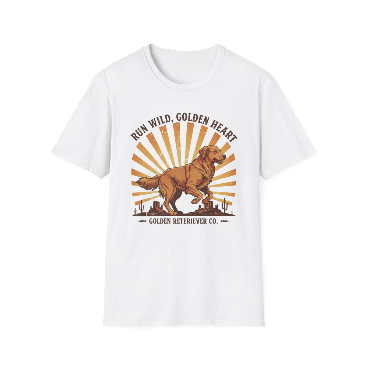 Run Wild Golden Heart T-Shirt — Golden Retriever Graphic Tee