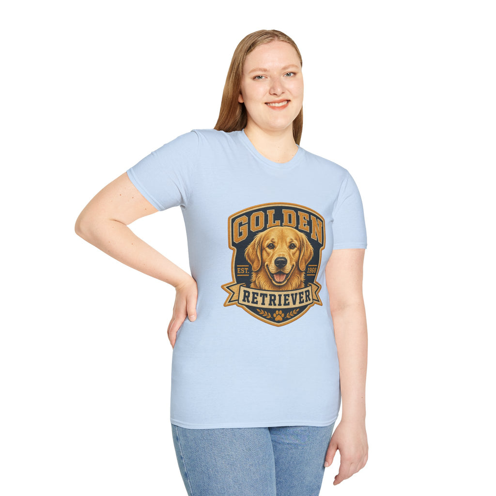 Golden Retriever T-Shirt — Vintage Dog Portrait Tee