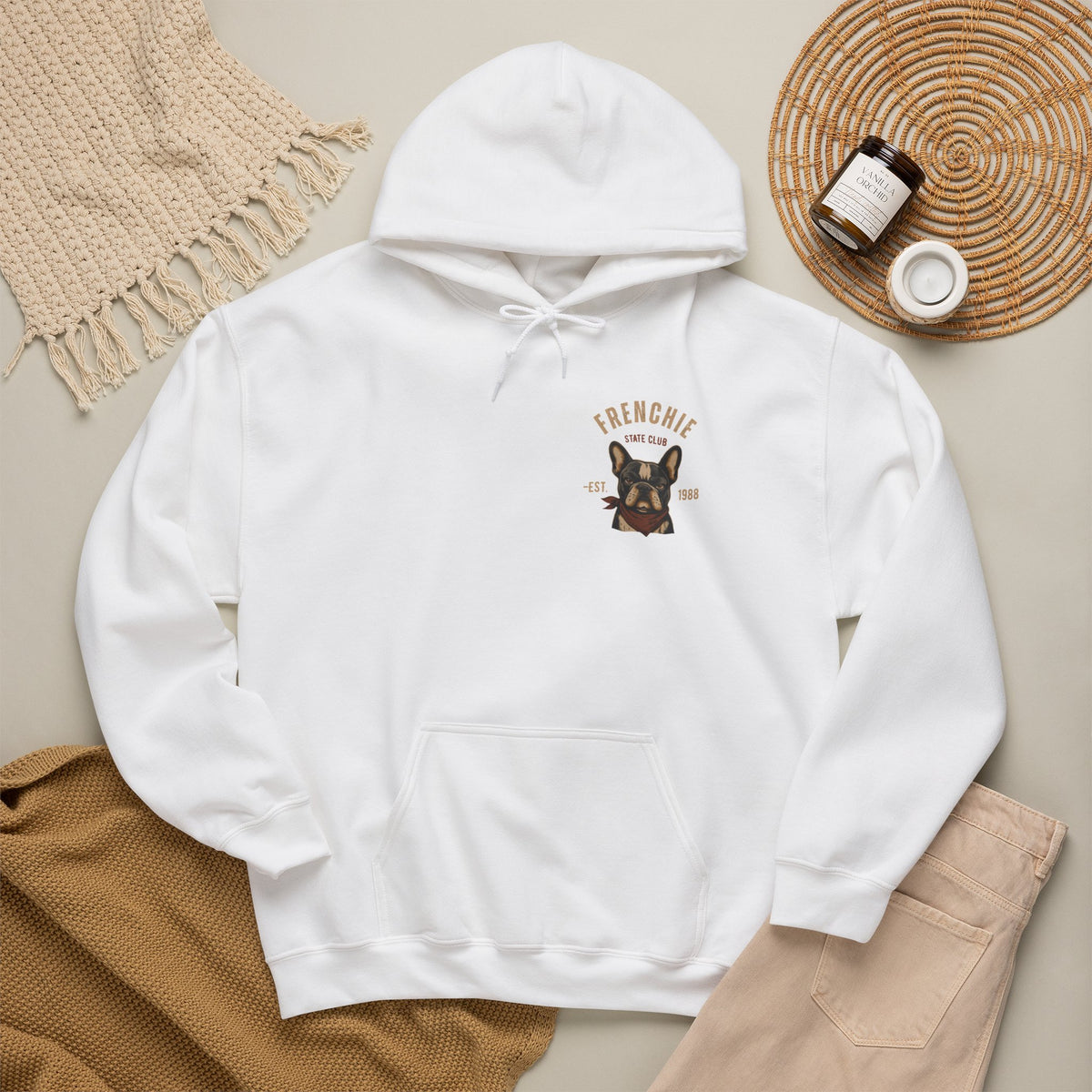 Frenchie Dog Hoodie – "Frenchie Off Duty" Comfort Pullover