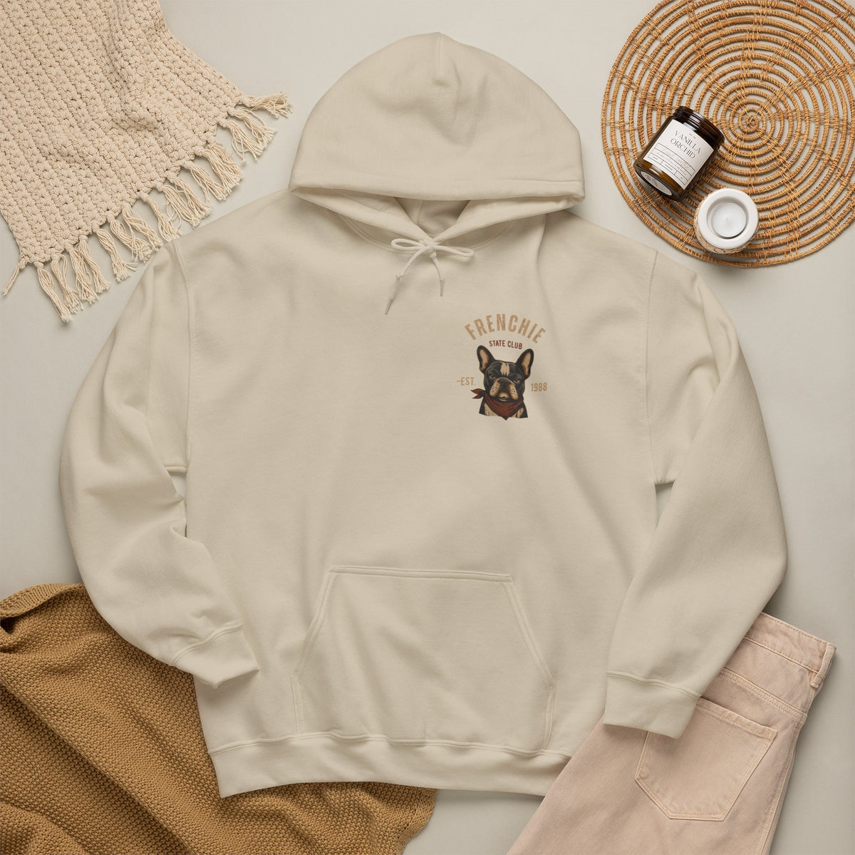 Frenchie Dog Hoodie – "Frenchie Off Duty" Comfort Pullover