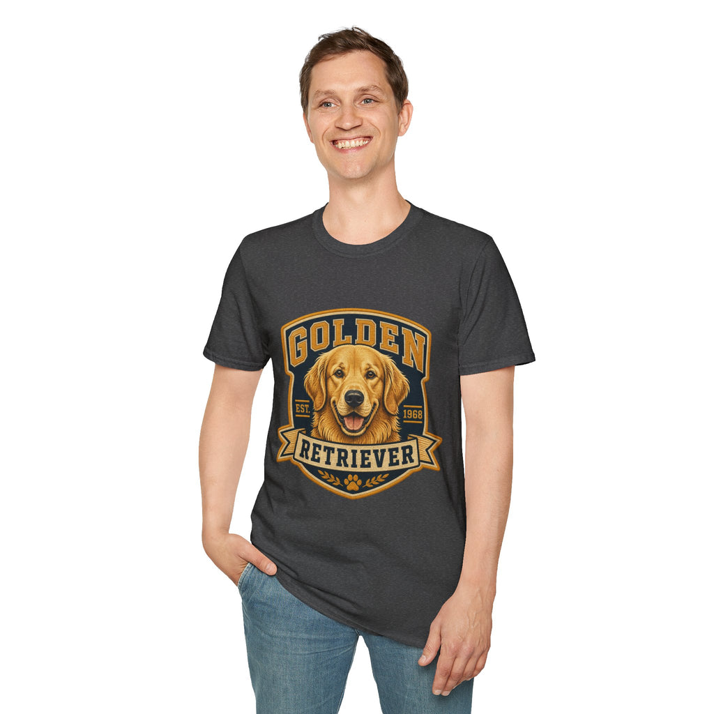 Golden Retriever T-Shirt — Vintage Dog Portrait Tee