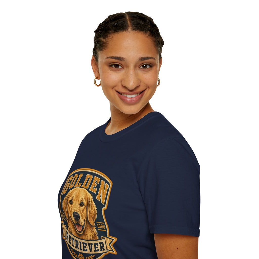 Golden Retriever T-Shirt — Vintage Dog Portrait Tee