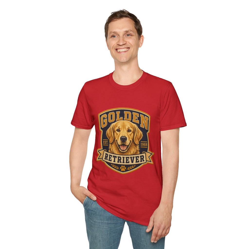 Golden Retriever T-Shirt — Vintage Dog Portrait Tee