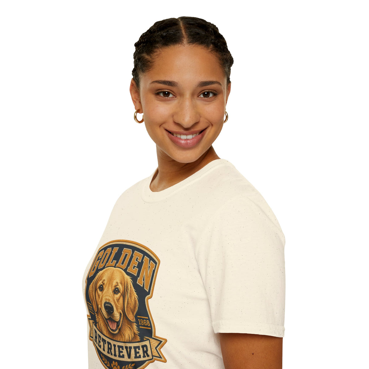 Golden Retriever T-Shirt — Vintage Dog Portrait Tee