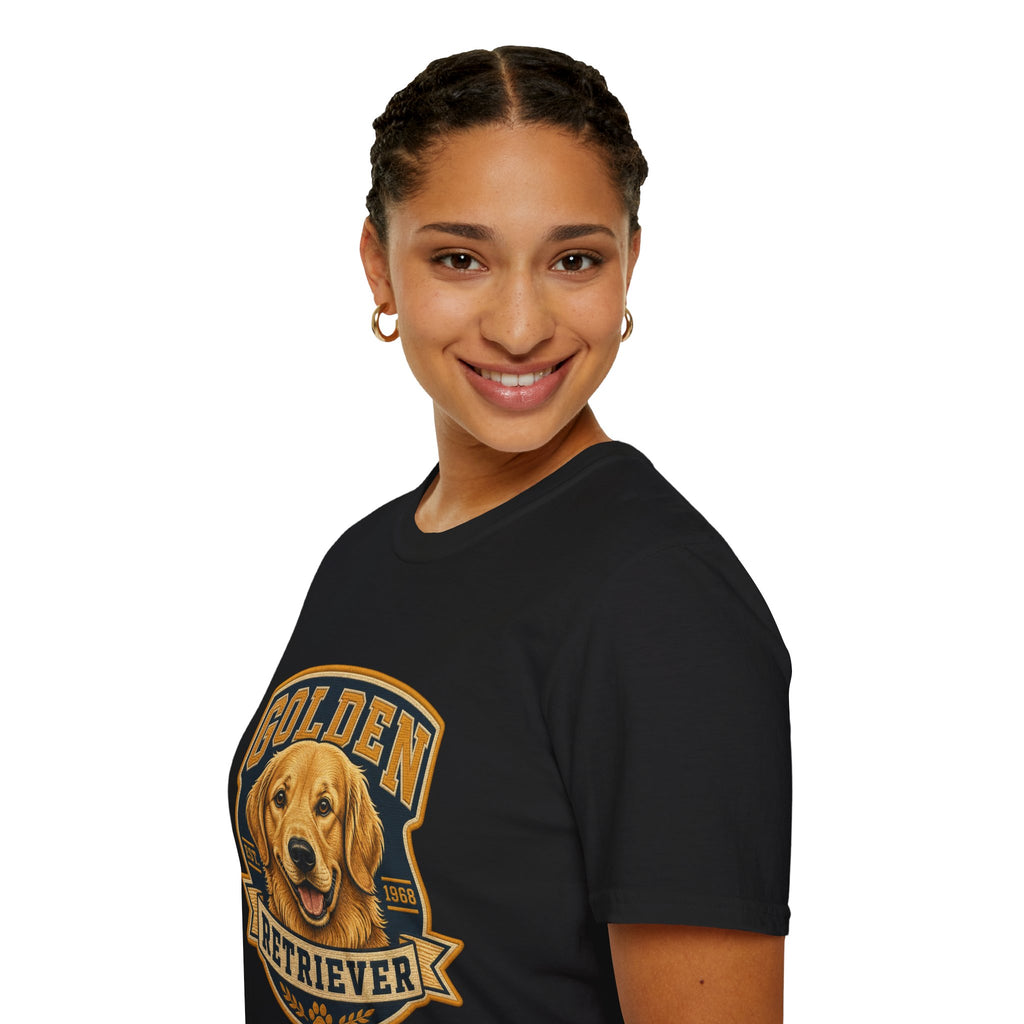 Golden Retriever T-Shirt — Vintage Dog Portrait Tee