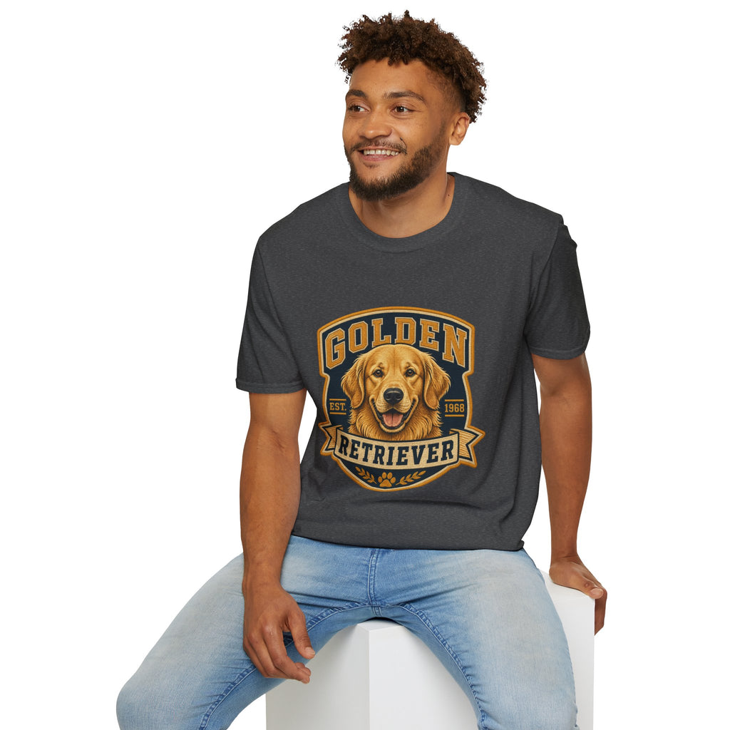 Golden Retriever T-Shirt — Vintage Dog Portrait Tee