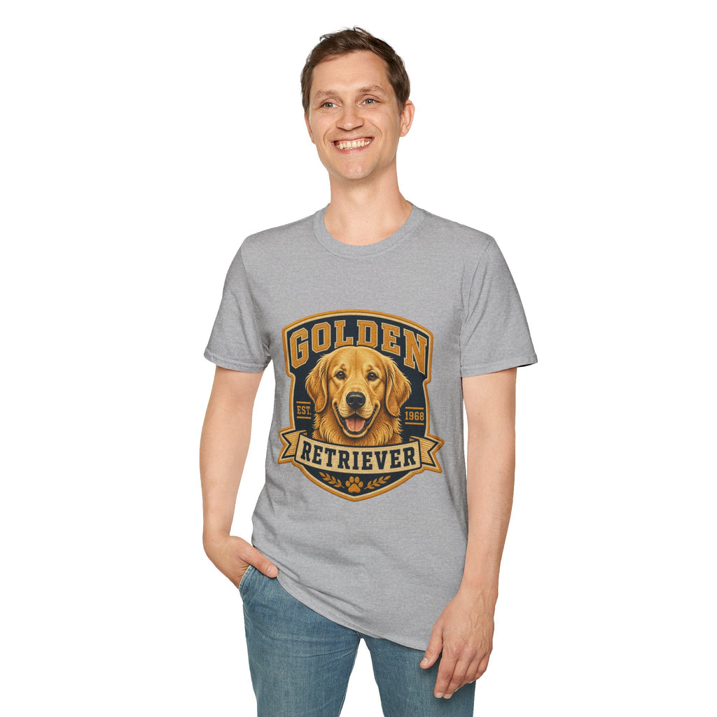 Golden Retriever T-Shirt — Vintage Dog Portrait Tee