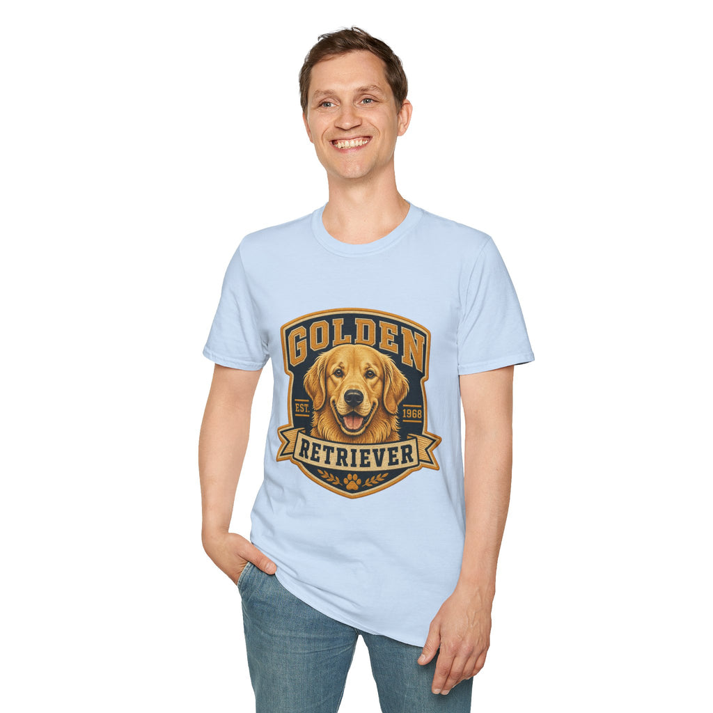 Golden Retriever T-Shirt — Vintage Dog Portrait Tee