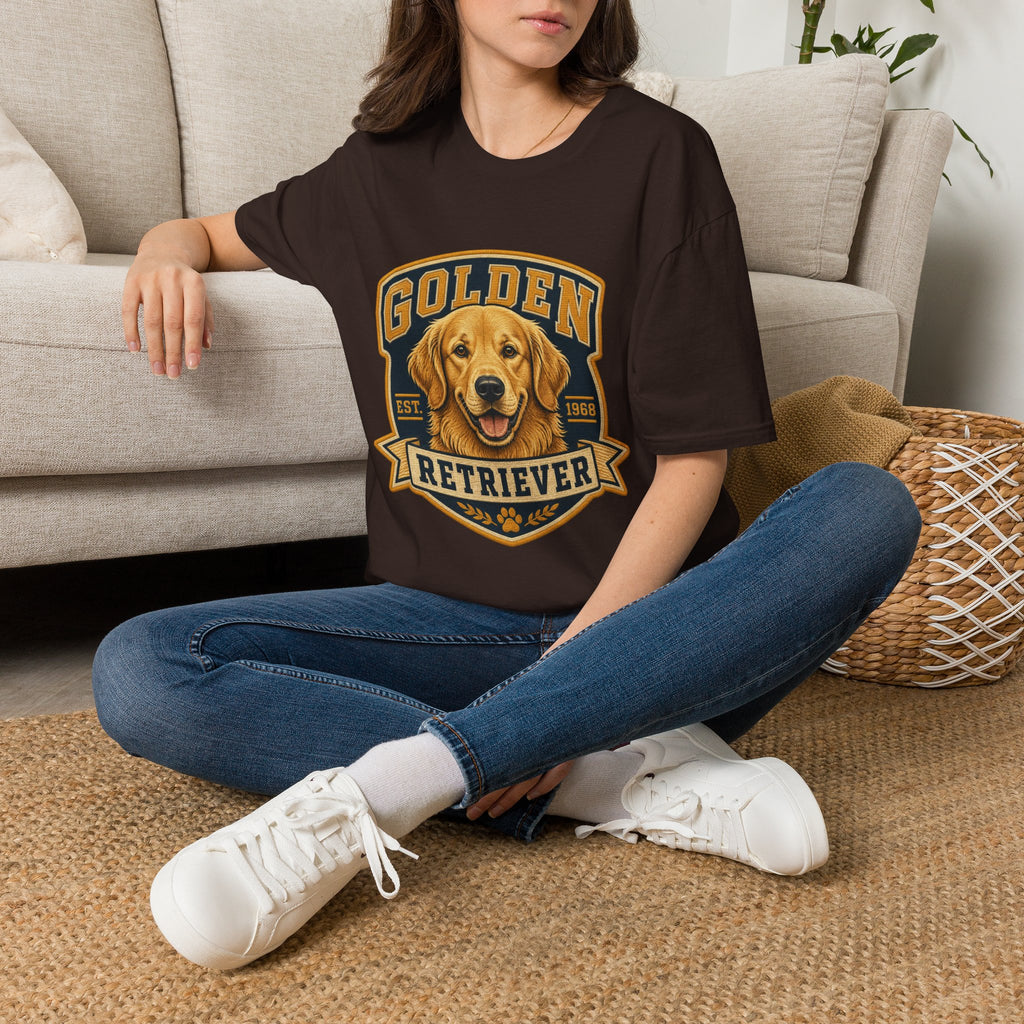 Golden Retriever T-Shirt — Vintage Dog Portrait Tee