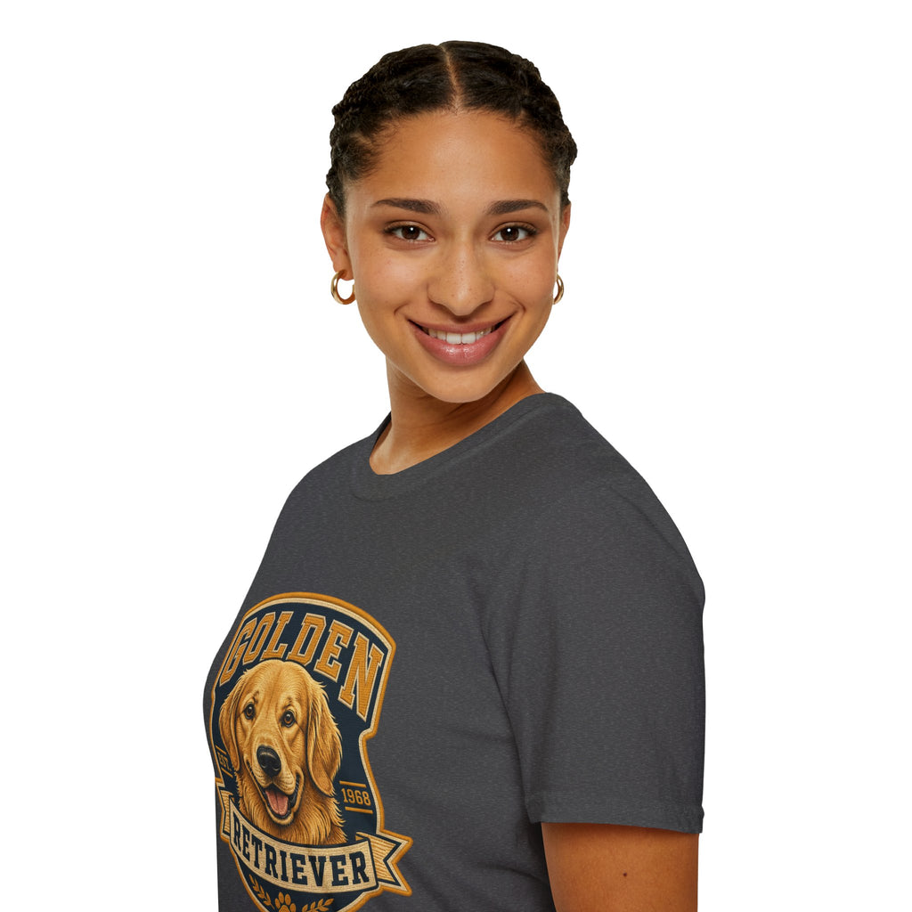 Golden Retriever T-Shirt — Vintage Dog Portrait Tee