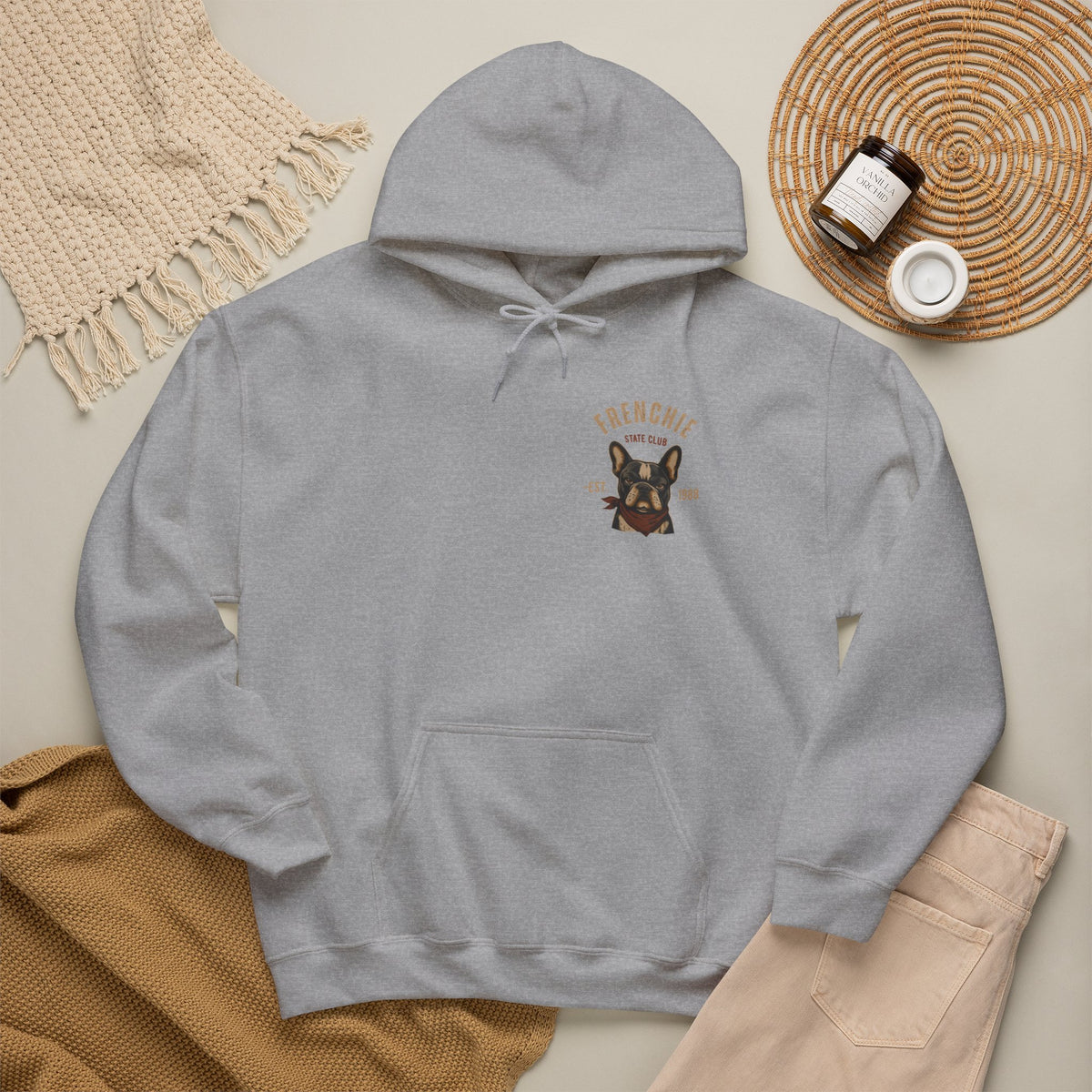 Frenchie Dog Hoodie – "Frenchie Off Duty" Comfort Pullover