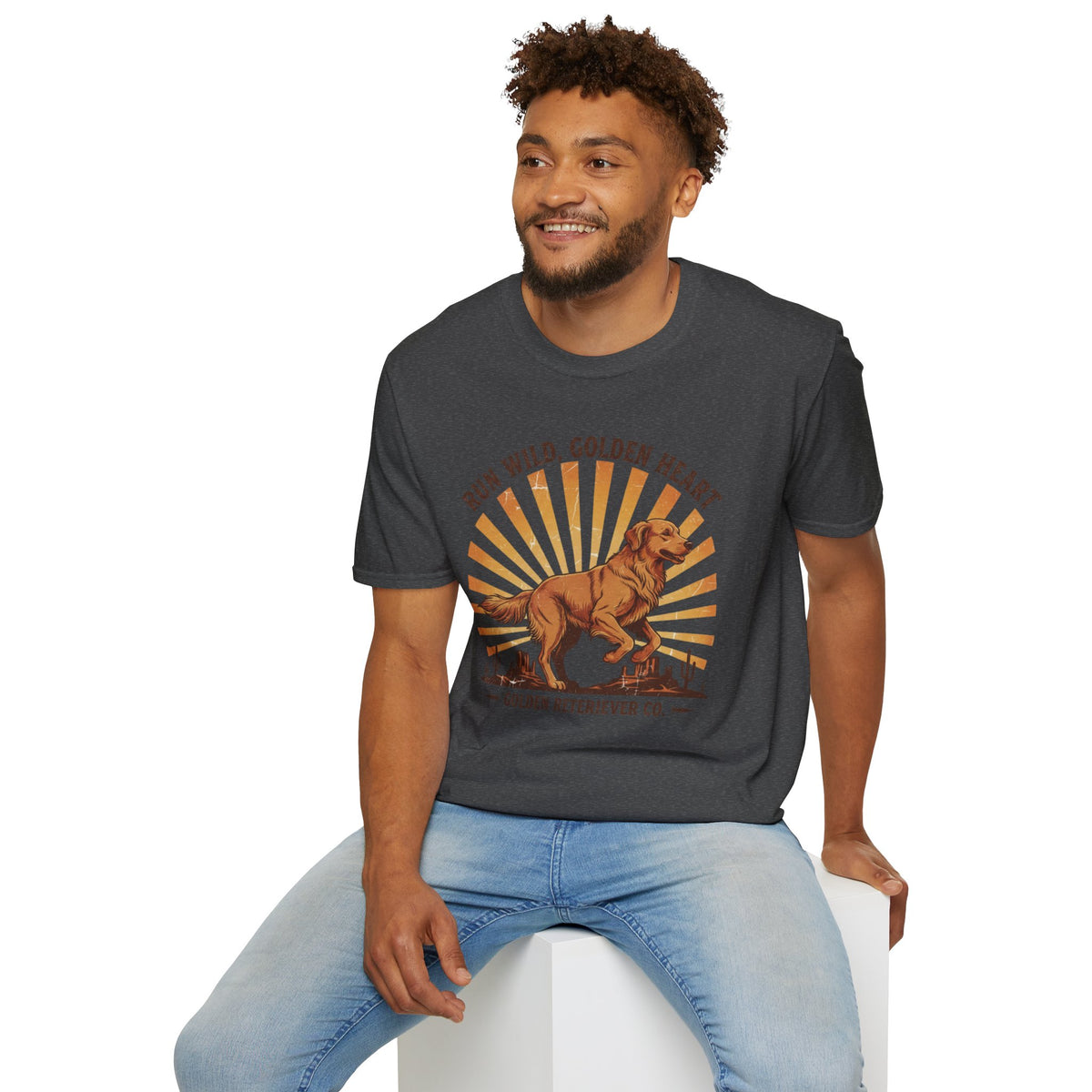 Run Wild Golden Heart T-Shirt — Golden Retriever Graphic Tee