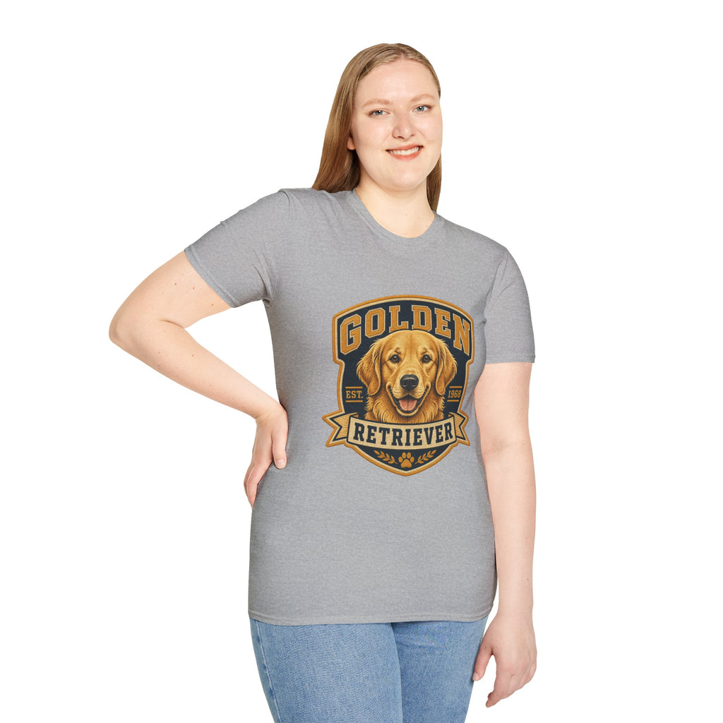 Golden Retriever T-Shirt — Vintage Dog Portrait Tee