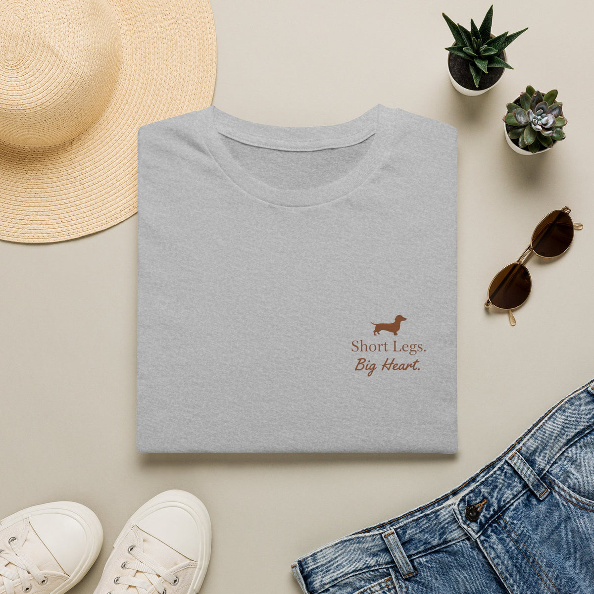 Dachshund “Short Legs, Big Heart” T‑Shirt