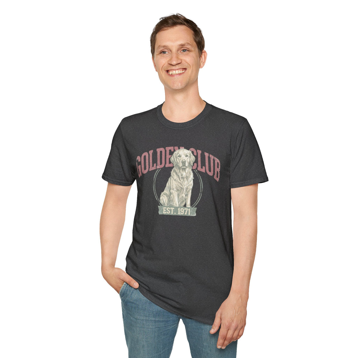Golden Club T‑Shirt — Vintage Labrador Graphic Tee (Est. 1971)
