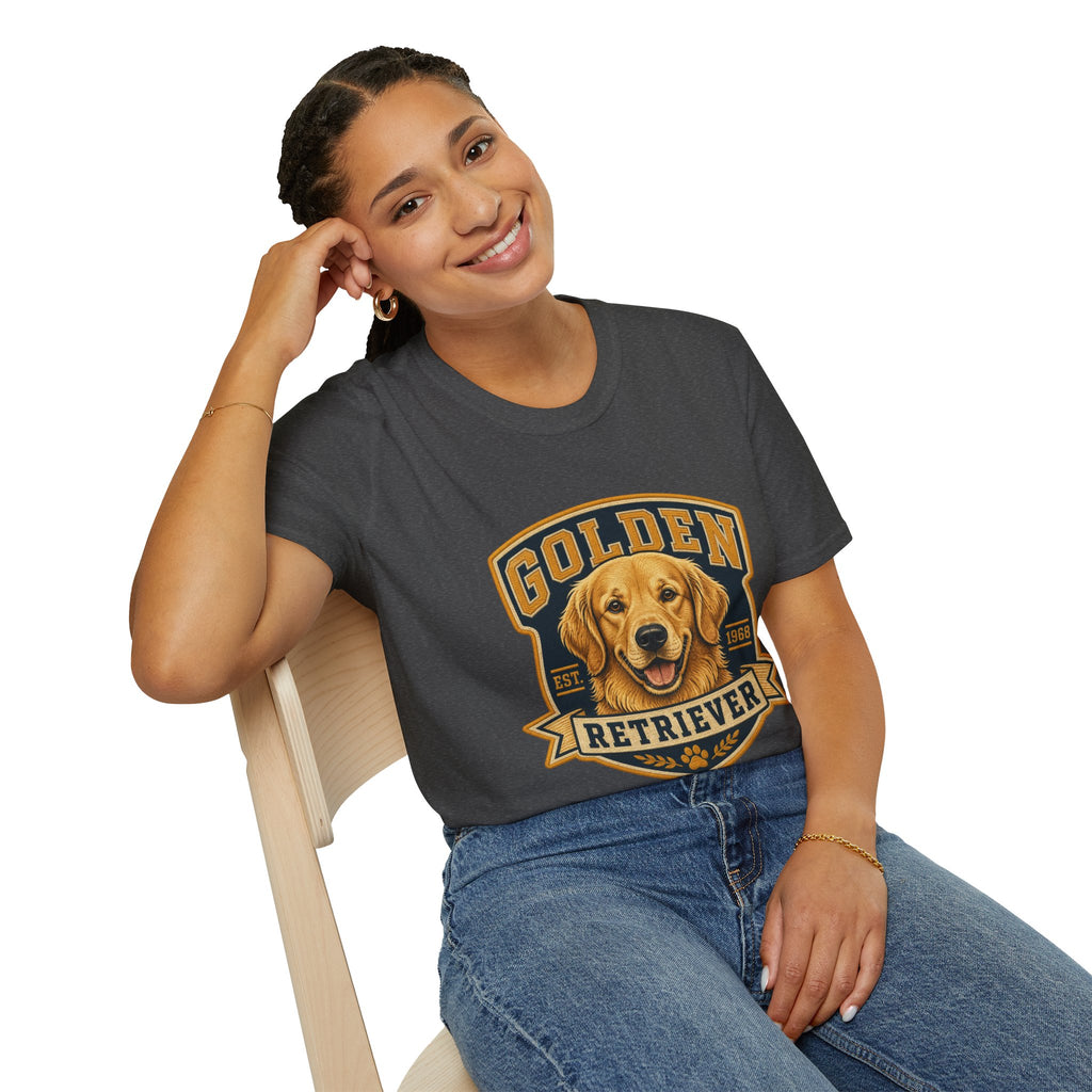 Golden Retriever T-Shirt — Vintage Dog Portrait Tee