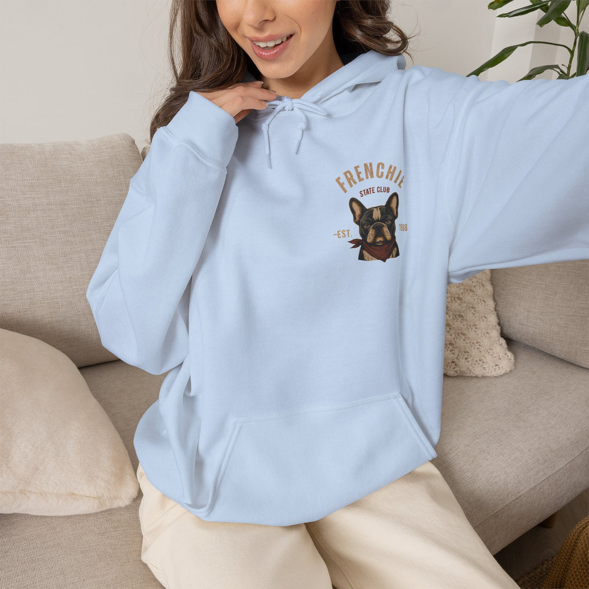Frenchie Dog Hoodie – "Frenchie Off Duty" Comfort Pullover