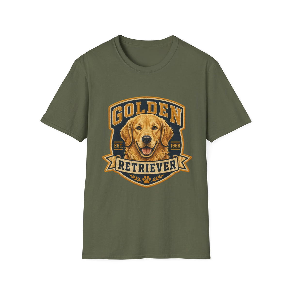 Golden Retriever T-Shirt — Vintage Dog Portrait Tee