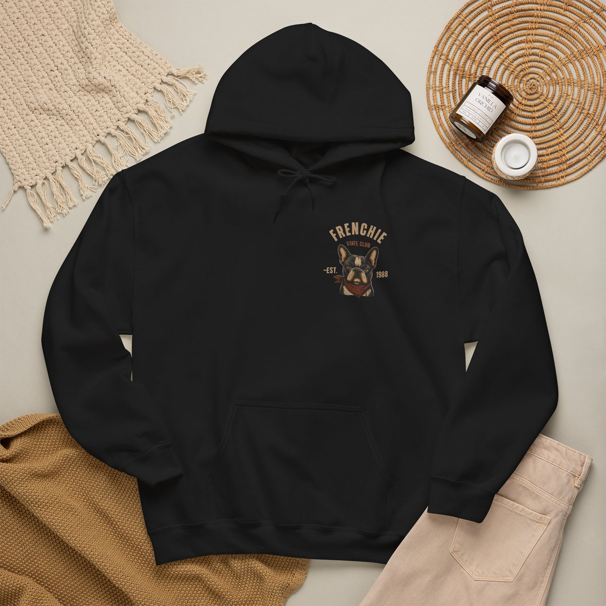 Frenchie Dog Hoodie – "Frenchie Off Duty" Comfort Pullover
