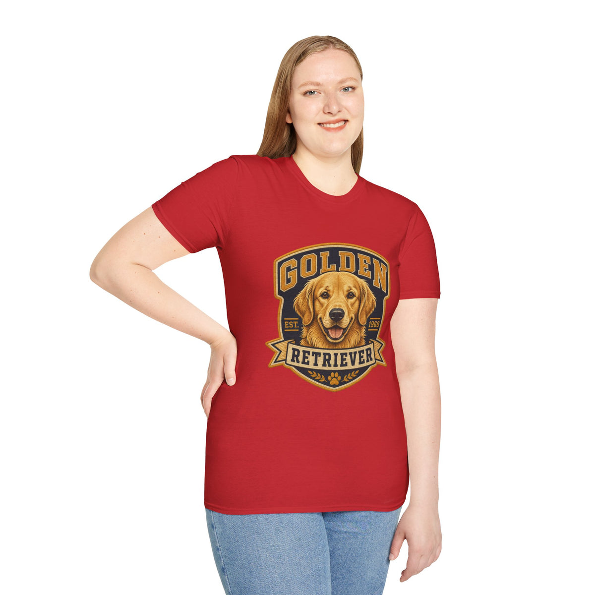 Golden Retriever T-Shirt — Vintage Dog Portrait Tee