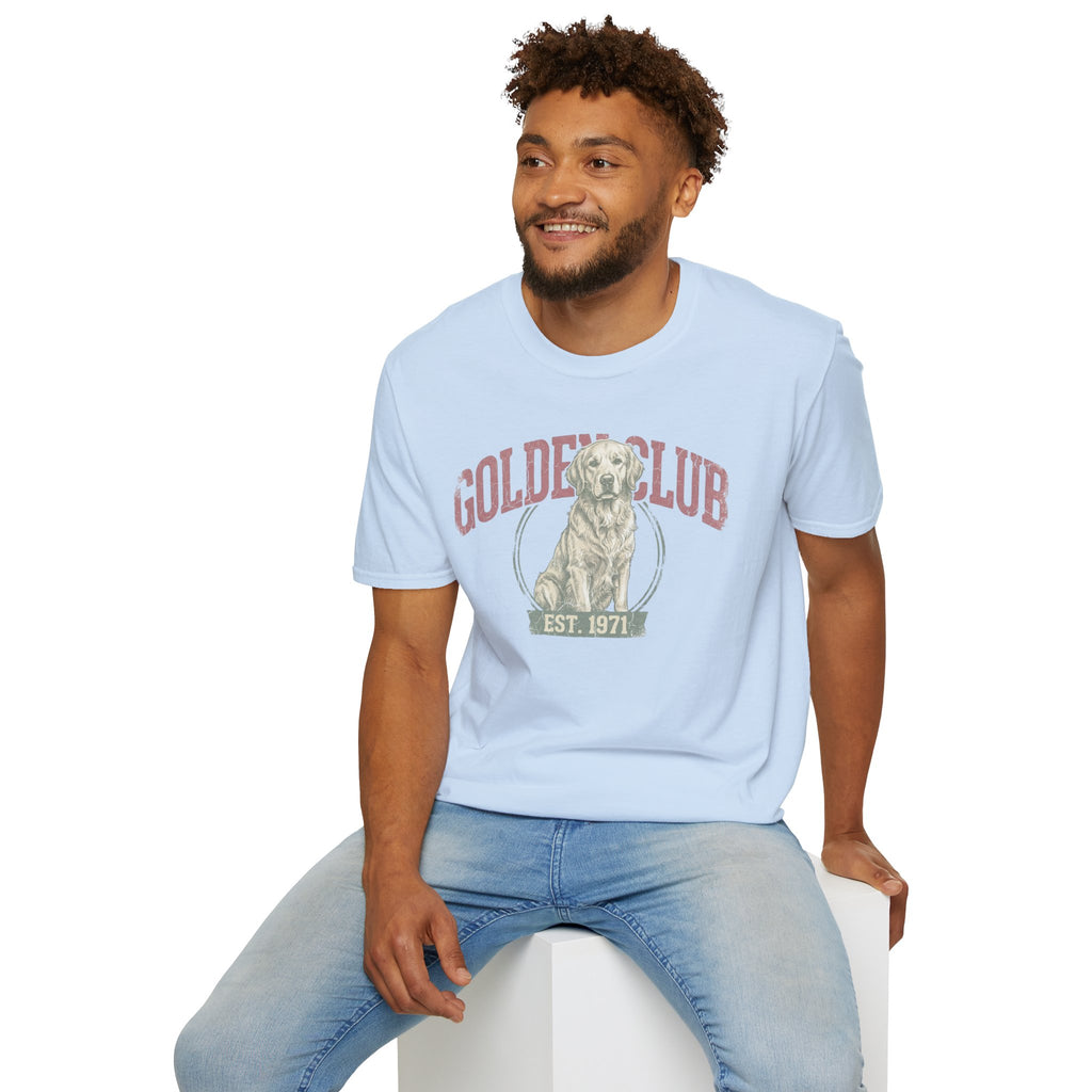 Golden Club T‑Shirt — Vintage Labrador Graphic Tee (Est. 1971)