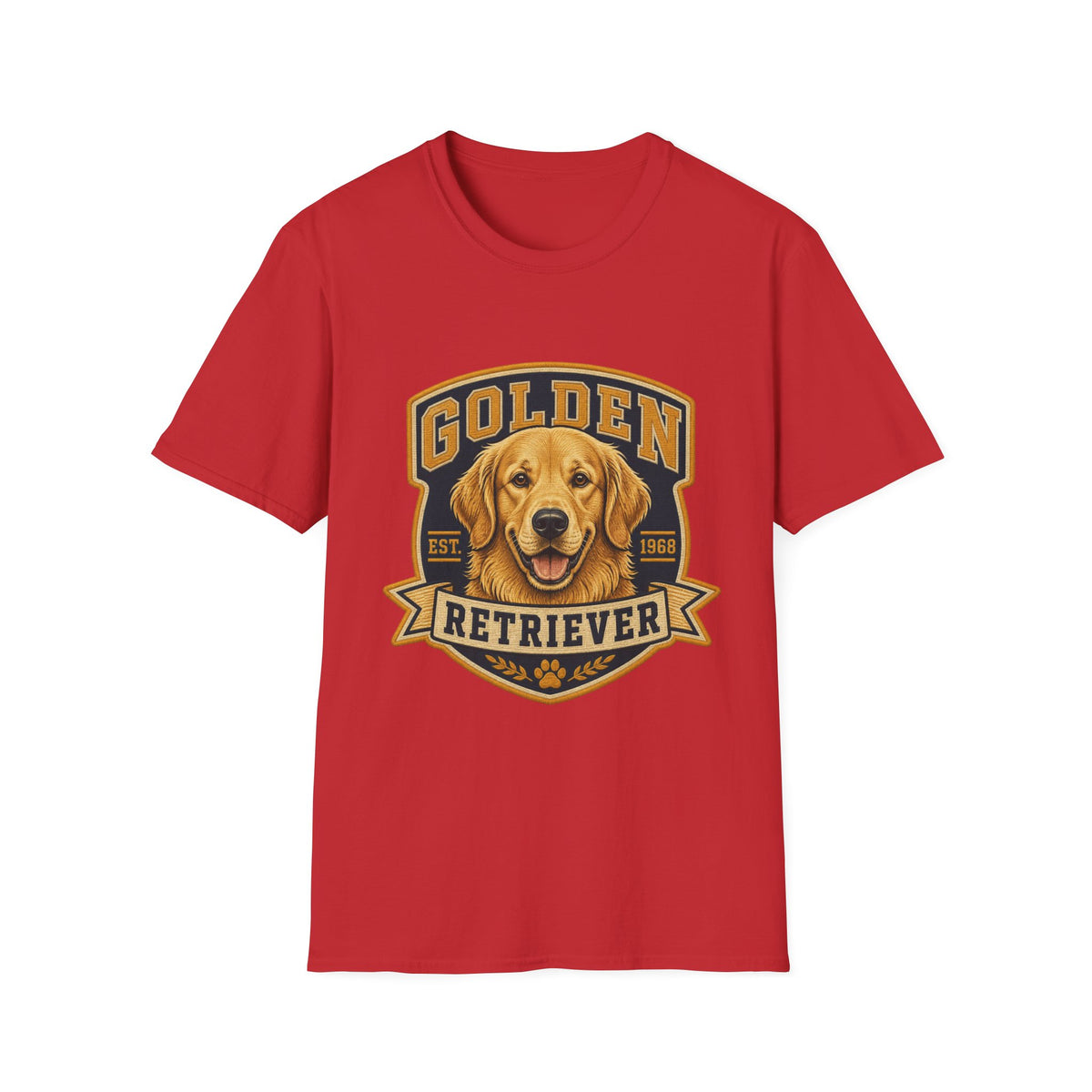 Golden Retriever T-Shirt — Vintage Dog Portrait Tee