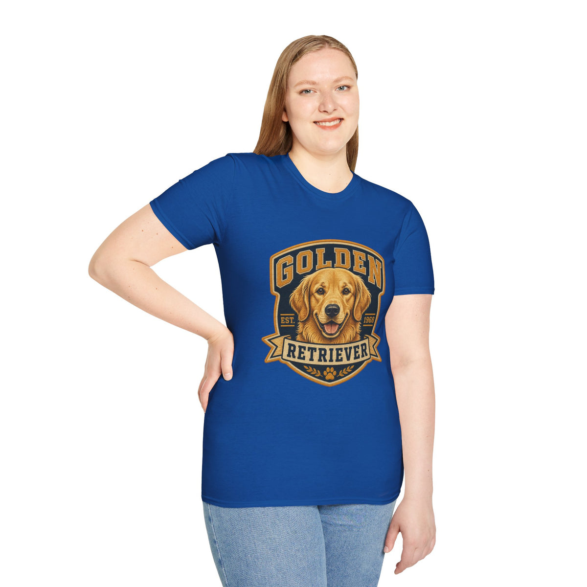 Golden Retriever T-Shirt — Vintage Dog Portrait Tee