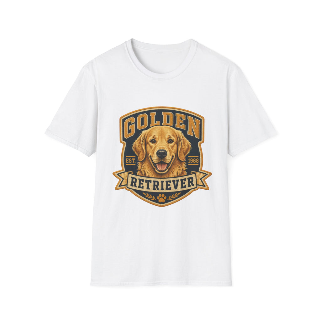 Golden Retriever T-Shirt — Vintage Dog Portrait Tee